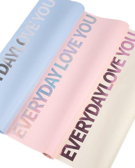 Chic Floral Hot Stamping Gift Wrap Collection - 15 Waterproof Sheets