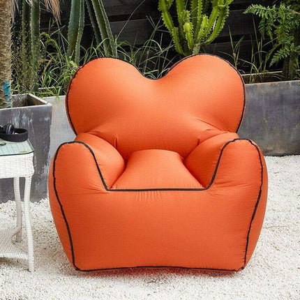 Portable Wind-Resistant Inflatable Lounge Chair with Ground Nail Stabilization - The Ultimate Relaxation Companion