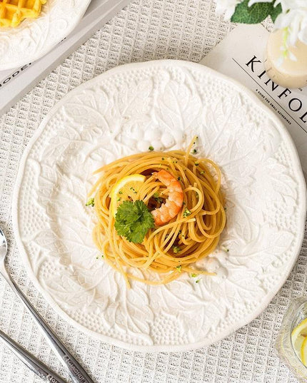 Artisan Crafted Grape Vine Ceramic Dinner Plate for Elegant Dining