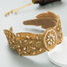 Opulent Botanica Baroque Crystal-Embellished Headband with Floral Glass Accents