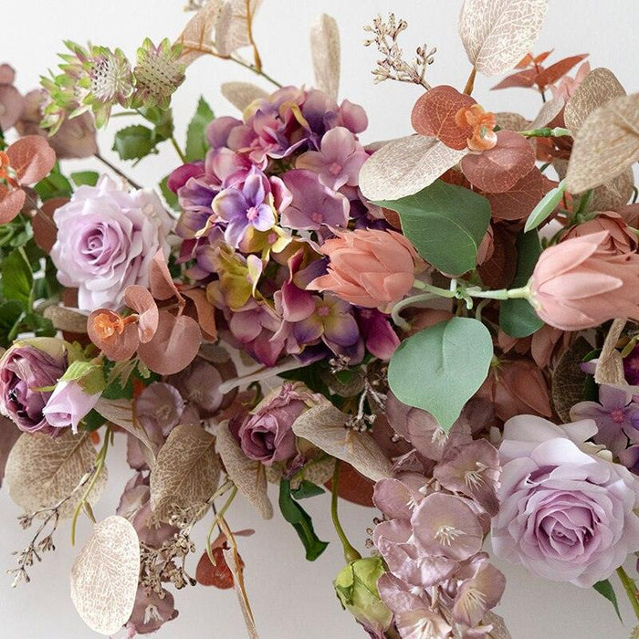 Chic Silk Floral Garland for Wedding and Photography Setting Enhancement