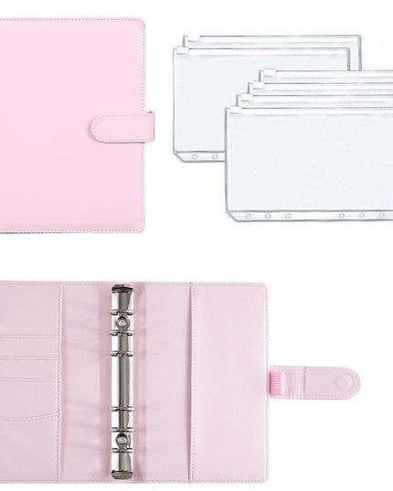 Elegant A6 Vegan Leather Organizer with Customizable Pages and Secure Zip Pockets for Seamless Planning