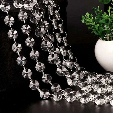 Radiant Diamond Sparkle Acrylic Bead Room Divider for Elegant Home Decor