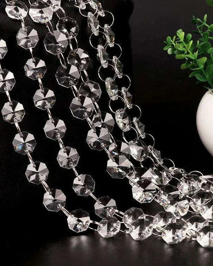 Radiant Diamond Sparkle Acrylic Bead Room Divider for Elegant Home Decor