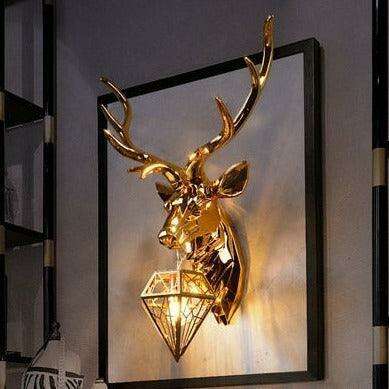 Elegant LED Deer Head Wall Sconce in Gold/Silver - Transform Your Home Ambiance