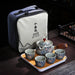 Porcelain Gongfu Tea Set with 360° Spinning Feature