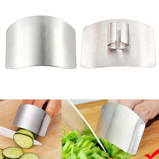 Stainless Steel Finger Guard for Effortless Vegetable Cutting and Safety
