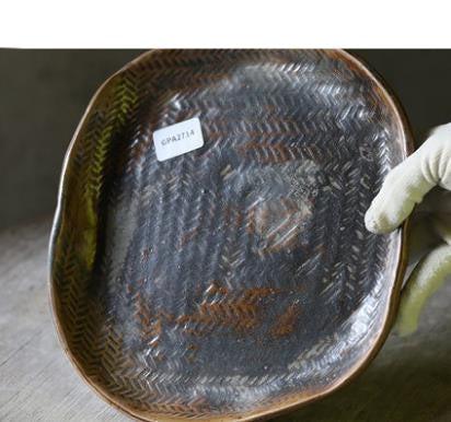 Serenity Zen Garden Handcrafted Wood-Fired Pottery Platter - Rustic Artisan Dinnerware