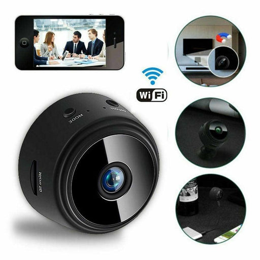 Wireless Mini Camera with Night Vision and Magnet Mount for Home Security Surveillance