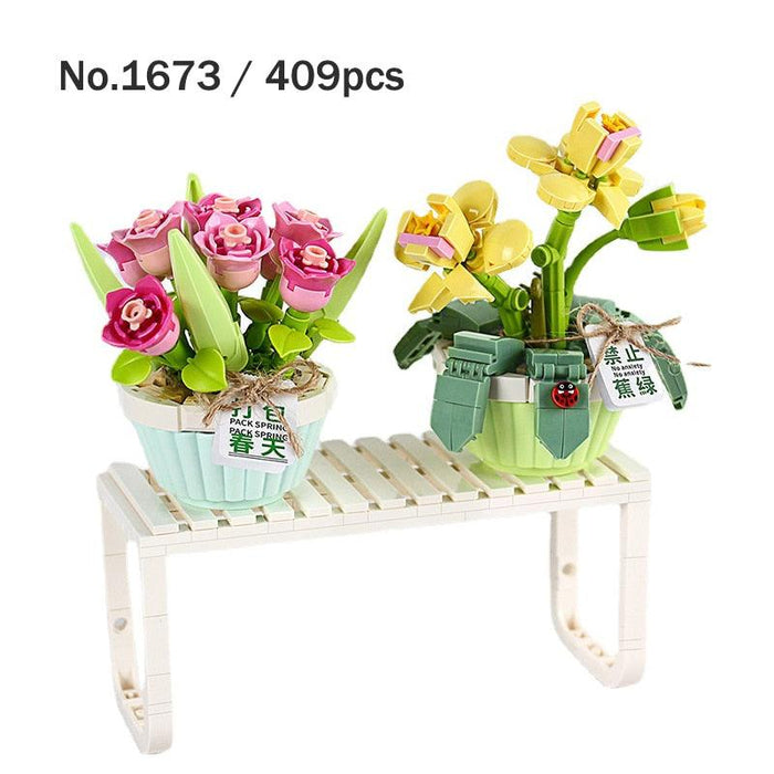 Luxury Blossom Blooms - Exquisite Mini Bonsai Building Blocks