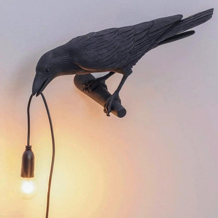 Charming Crow Resin Lamp: Brighten Your Home with Playful Elegance