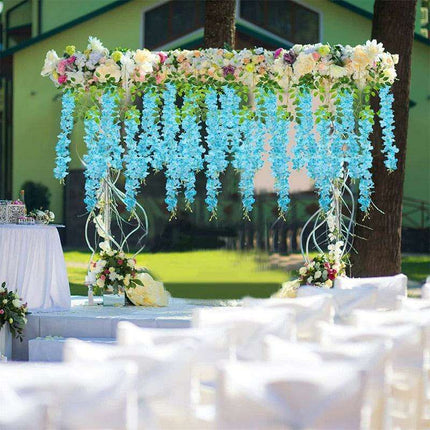 36-Piece Realistic Wisteria Floral Vines for Elegant Weddings and Home Decor