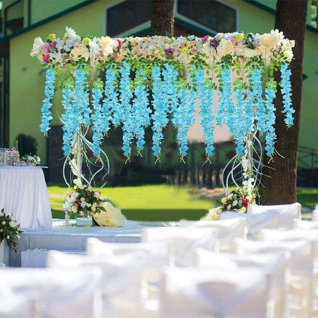 36-Piece Realistic Wisteria Floral Vines for Elegant Weddings and Home Decor