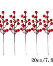 5pcs red fruit fork