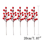 5pcs red fruit fork