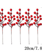 5pcs red fruit fork