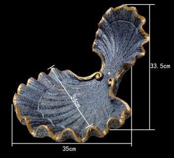 Luxury Resin Shell Sashimi Plate - Exquisite Artistic Conception Dish