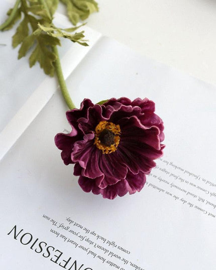 Elegant Realistic Poppy Faux Flower Bouquet - Luxurious Floral Centerpiece for Stylish Decor