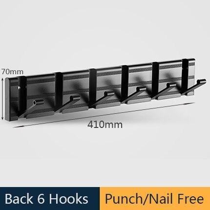 Modern Electroplated Aluminum Wall Hook Set - Elegant Storage Solution