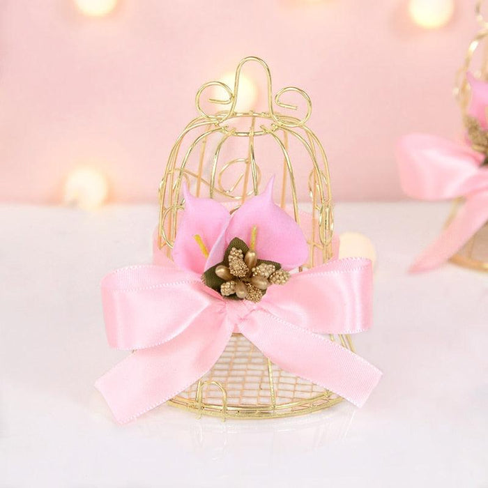 Golden Birdcage Candy Favor Boxes - Stylish Event Decor Must-Haves