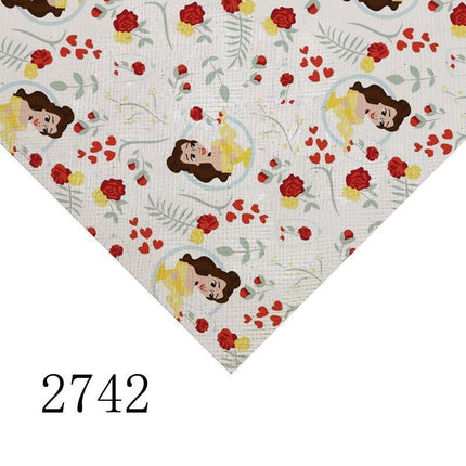 Enchanting Beauty and the Beast Themed Faux Leather Crafting Sheet - High-Quality Material for Imaginative Projects