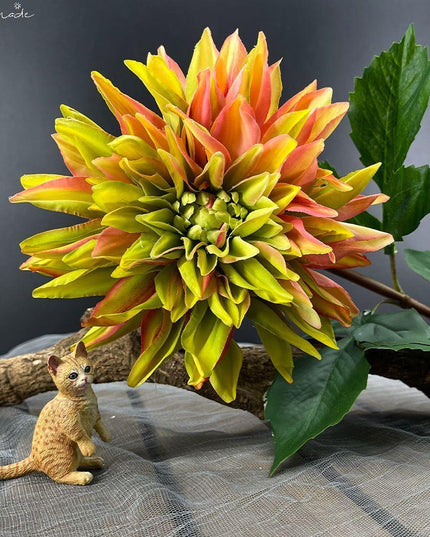 Luxe Realistic Dahlia Silk Flower Arrangement: Timeless Elegance for Any Space