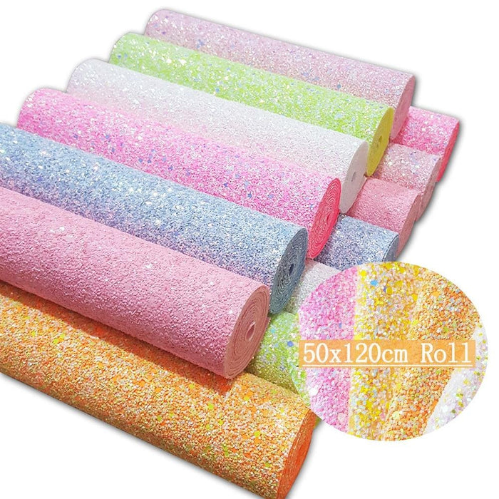 Chunky Glitter Fabric Roll: Creative Crafting Sparkle