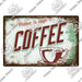 Rustic Coffee Metal Sign with Vintage Appeal for Kitchen, Cafe, or Bar