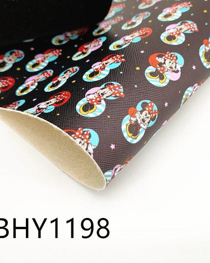 Vibrant Cartoon-Themed Vinyl Fabric for A4 Crafting Projects