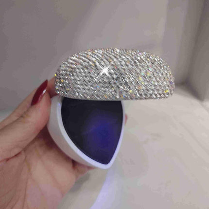 Radiant LED Rhinestone Heart Jewelry Organizer Box