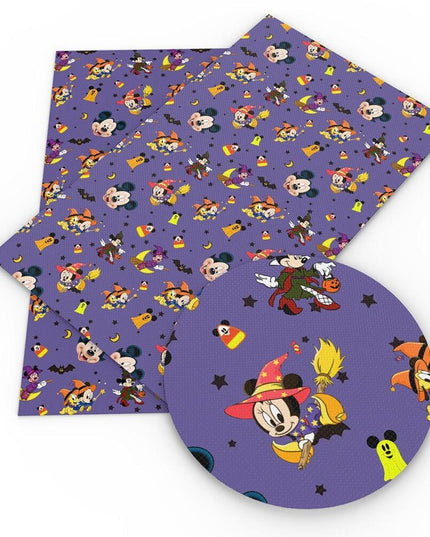 Mickey Mouse Halloween Faux Leather Craft Sheets - Create Spooktacular DIY Projects