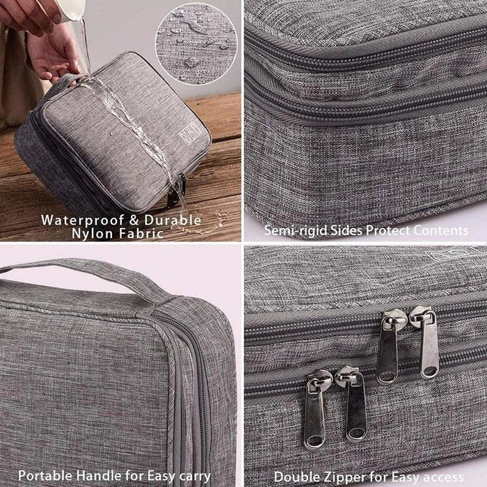 Portable Waterproof Electronic Accessories Organizer with Multiple Sizes - Ideal Cable Storage Bag for Travel