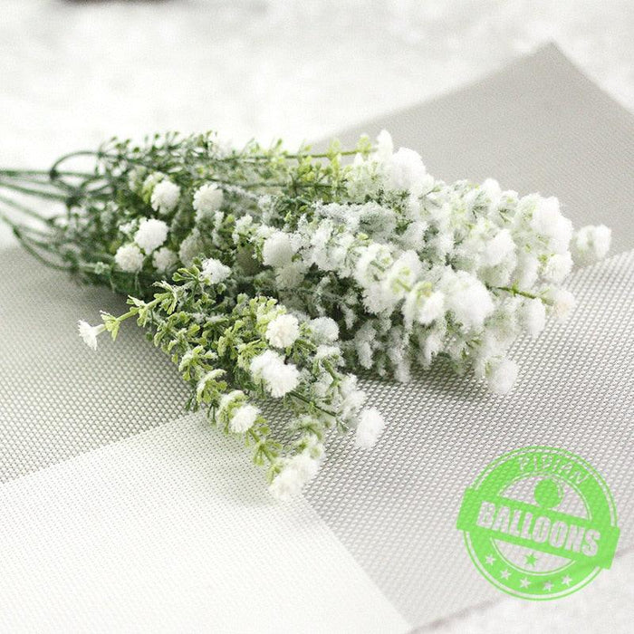 Elegant White Dried Babysbreath Flower Stems - Ideal for Wedding Decor and Crafting