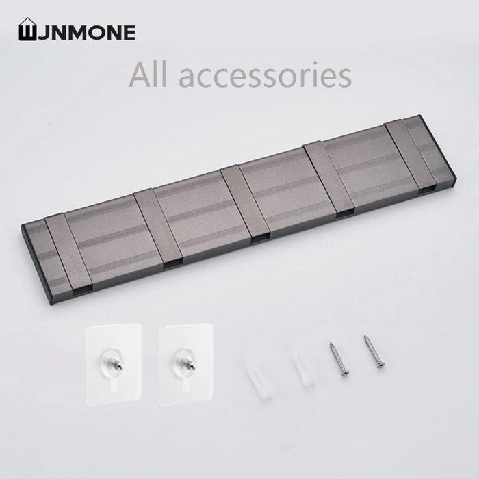 Modern Electroplated Aluminum Wall Hook Set - Elegant Storage Solution