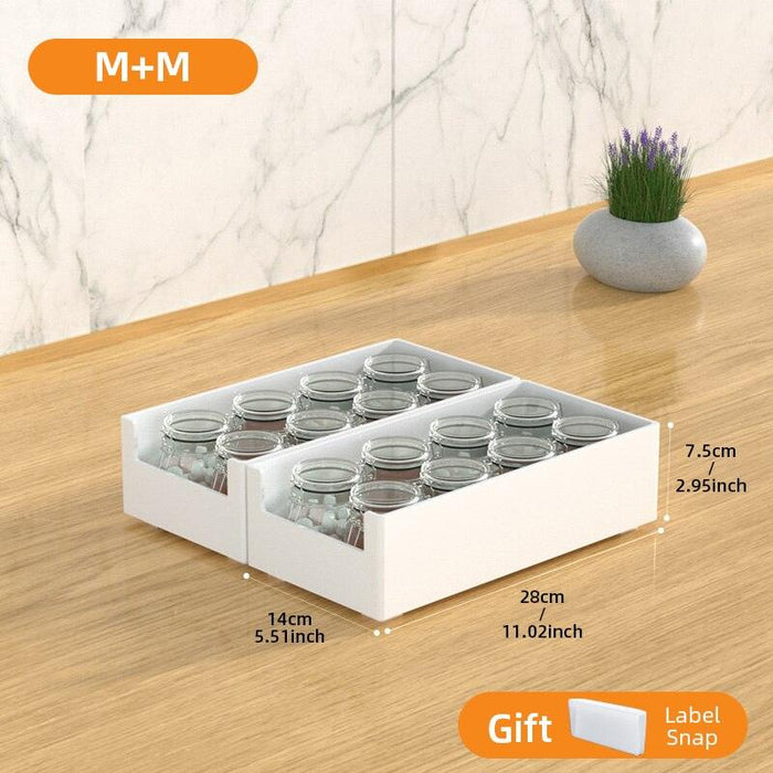 Elegant Kitchen Sundries Organizer Box Set - Chic Storage Solution for Cabinets and Drawers