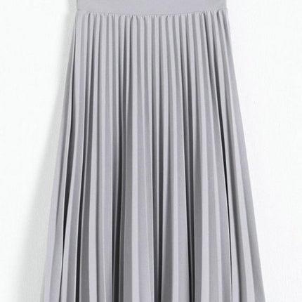 Trendy Black and Pink High-Waisted Pleated Skirt Inspired by Korean Fashion