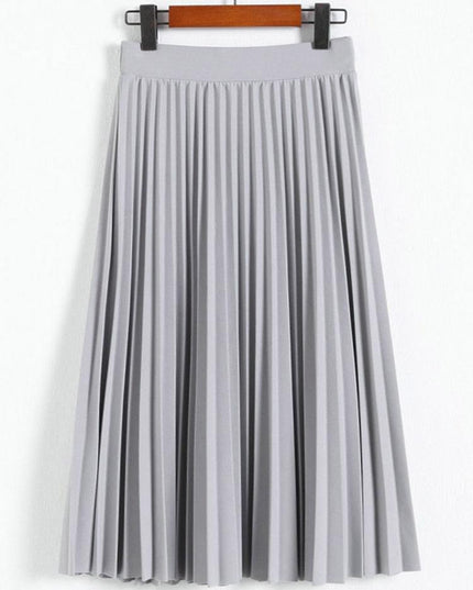 Trendy Black and Pink High-Waisted Pleated Skirt Inspired by Korean Fashion