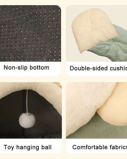 Ultimate Cat Comfort Oasis: Plush Cozy Hideaway Nest