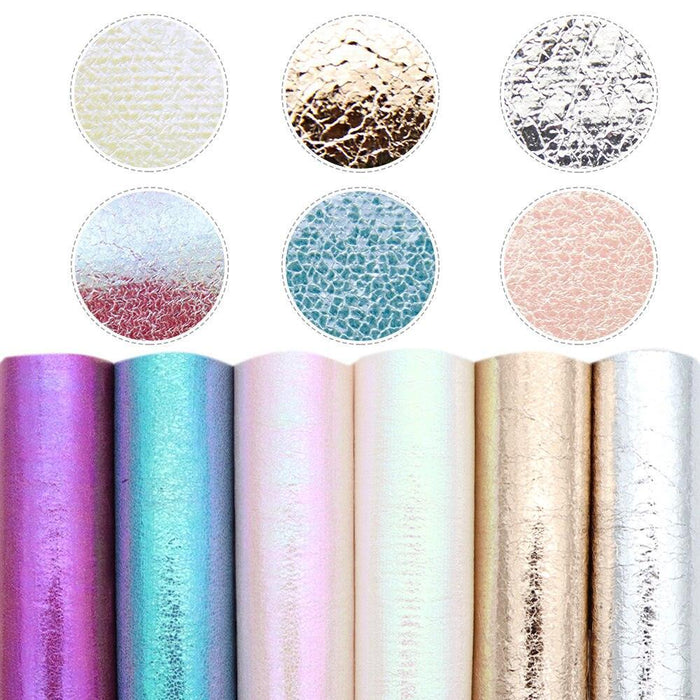 Sparkling Faux Leather DIY Craft Kit: Shimmering Fabric Collection for Creative Projects