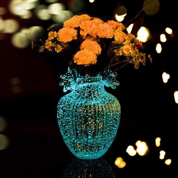 Luminous Glow-in-the-Dark Glass Vase