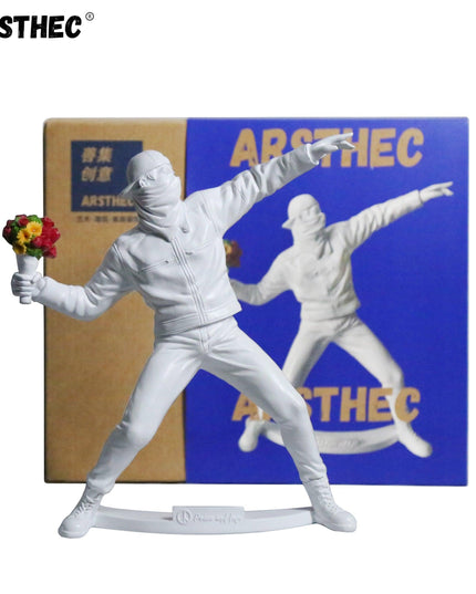 Urban Expressionist Banksy-Style Large Resin Sculpture - Modern Home Accent & Thoughtful Gift Idea