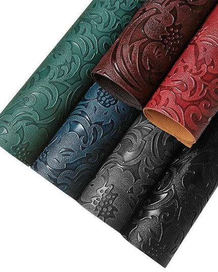 Chic Vintage Embossed Faux Leather Crafting Fabric - Generous 30x135cm Size