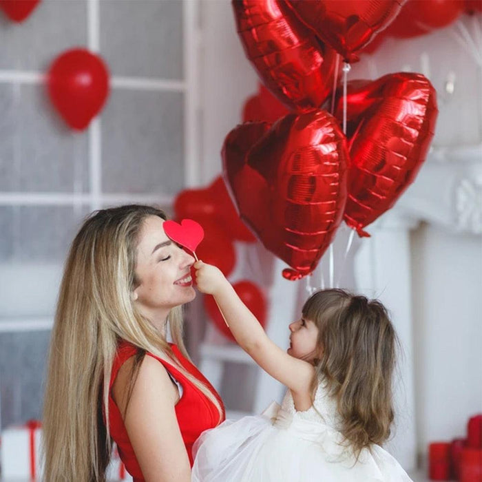 5/10/18/36 inch Red Heart Inflatable Foil Balloons Valentines Day Wedding Decorations Birthday Party Anniversary Globos Supplies