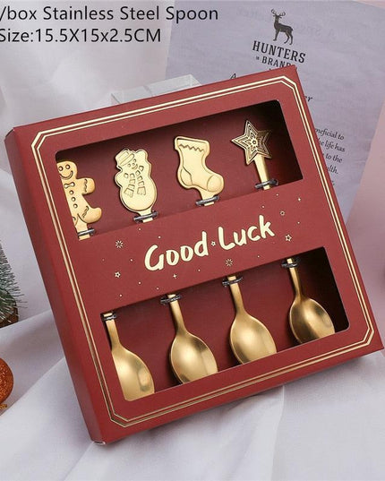 Joyful Holiday Spoon Set for Festive Dining