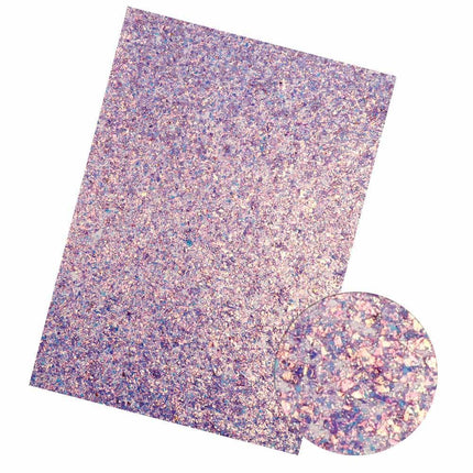 Iridescent Rainbow Glitter Vinyl Crafting Roll - Creative Shimmer Kit