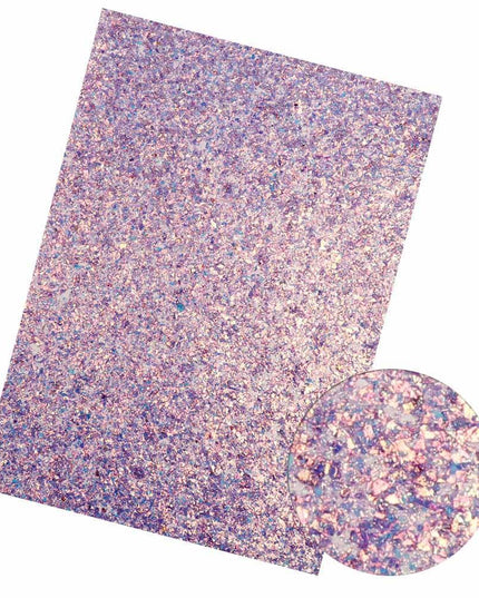 Iridescent Rainbow Glitter Vinyl Crafting Roll - Creative Shimmer Kit