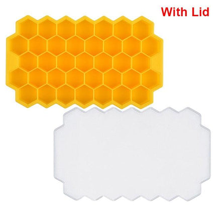 Vibrant Honeycomb Silicone Ice Cube Mold - Ideal for Cocktails and Frozen Delights