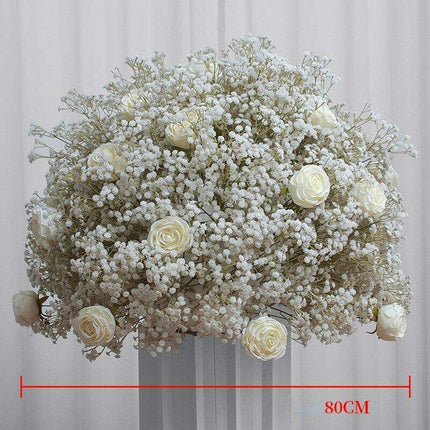 Milky White Silk Baby's Breath Floral Arrangement for Elegant Decor