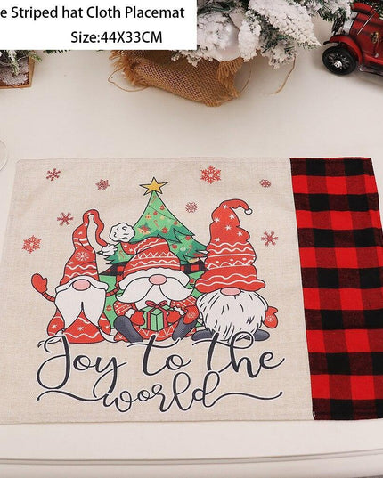 Whimsical Gnome-Themed Christmas Chair Cover - Festive Home Accent
