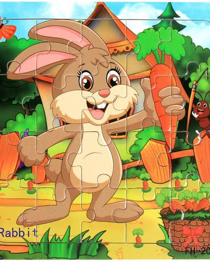 Montessori 3D Animal Vehicle Puzzle Set - Interactive Wooden Learning Toy for Kids